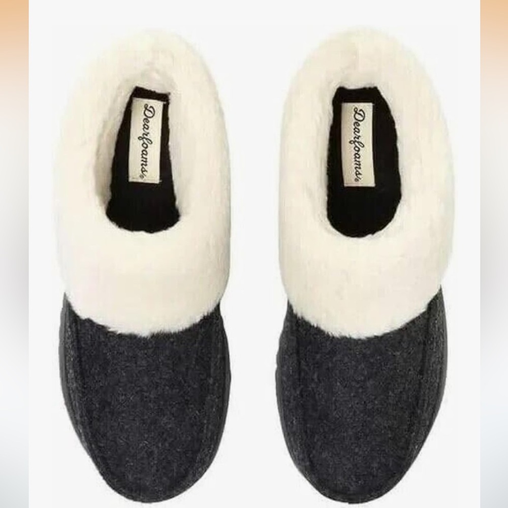 Dearfoams Women’s  Winter Slip-on Slippers  Washable Size Large 9-10
New